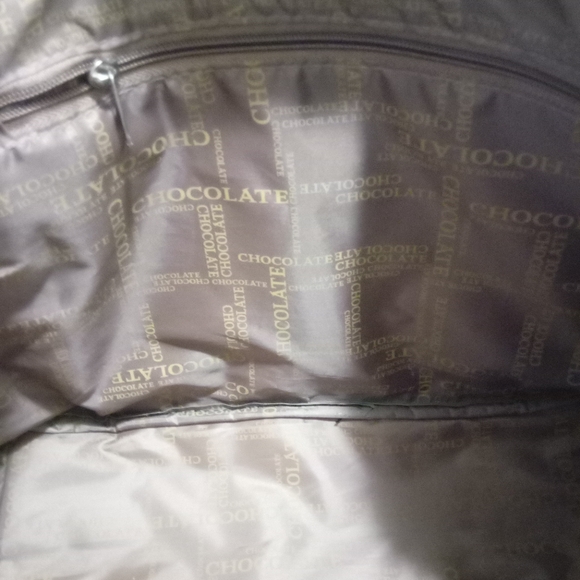 CHOCOLATE NEW YORK EUC FORAL TOTE BAG ZIPPER CLOSURE BEAUTIFUL COLORS VERY CLEAN - Picture 9 of 13